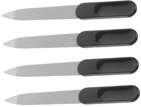 CALLARON 4stücke Teiliges Nagelfeilen Für Natürliche Und Künstliche Nägel Doppelseitig Rutschfester Griff Für Und Fingernägel Für Und