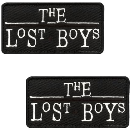 2 parches tácticos bordados de The Lost Boys con emblema de velcro para mochila, motociclista, bolsa, uniformes, chaqueta, jeans, bolsa, chaleco, sombrero, ropa, brazalete