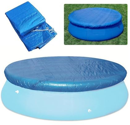 bâche de Piscine Ronde, bache de Protection Piscine,183 cm, abri Piscine Hors Sol, Imperméable, Anti-poussière et Résistante aux UV, Couverture pour Piscines Gonflables Hors Sol (183cm)