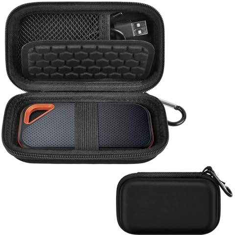 GWCASE Hartschalen-Schutzhülle kompatibel mit PRO 500GB 1TB 2TB 4TB Portable External SSD. Tragen Reisehalter für Crucial X8 Solid State Drive (nur Box)