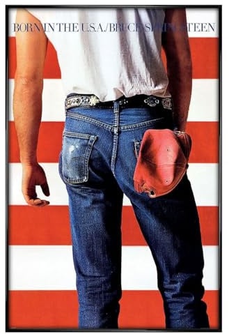 Grindstore Maxi-Poster Bruce Springsteen Born In The USA, schwarz glänzend, gerahmt
