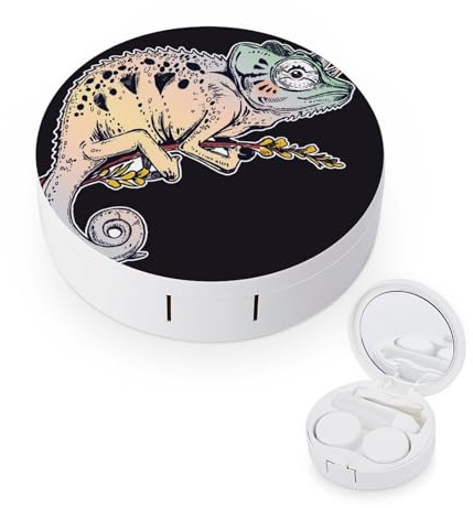 fkgvwo Contact Lens Case Lizard Contact Lens Box Travel Kit Portable for Travel & Home