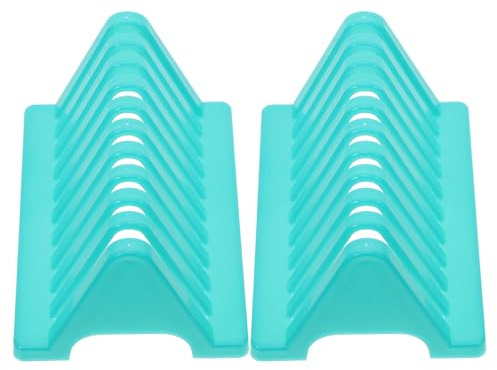 OHPHCALL 2pcs Lab Glass Slide Drying Rack with Vertical Structure, Plastic Microscope Slide Stand Featuring Antislip Design and Easy Cleaning for Compact Laboratories