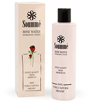Soumme Rosenwasser - 100% biologisch, organisch & natürlich - ganze 280 ml - reinigend, pflegend und feuchtigkeitsspendend - vegan und bio zertifiziert