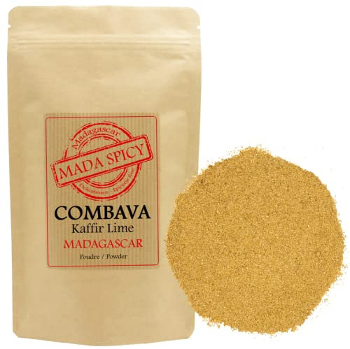 Combava (kaffir lime) polvere di Madagascar 40g. Primissima qualità. Bustina richiudibile.