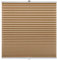 Plissee auf Maß für alle Fenster Montage Glasleiste Blickdicht mit Spannschuh Sonnenschutzrollo Cappuccino Breite: 131-140 cm, Höhe: 101-150 cm
