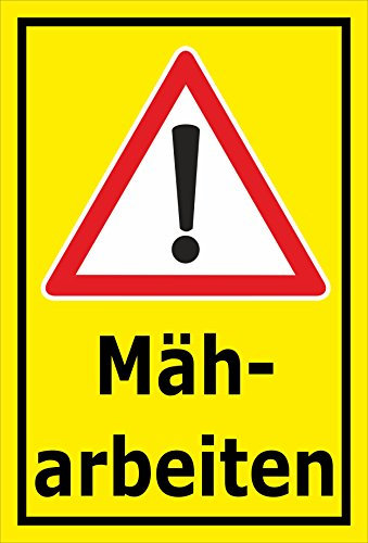 Melis-Folienwerkstatt Schild Mäharbeiten - 30x20cm - 3mm Aluverbund – 20 VAR S00359-007-C