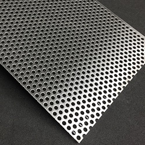 Bestell_dein_lochblech Edelstahl Lochblech RV5-8 V2A K240 1,5mm Zuschnitt individuell auf Maß NEU günstig (500 mm x 300 mm)