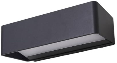 Lucande LED Wandleuchte außen Midvig (Modern) in Schwarz aus Aluminium (1 flammig,) - Außenwandleuchten Wandlampe Led Außenlampe Outdoor für Außenwand/Hauswand Haus Terrasse &