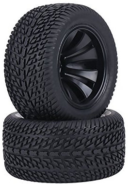Dilwe rc Reifen 1:12 onroad Reifen, aus superweichem Biogummi & Kunststoff für starken horizontalen und vertikalen Grip, Naben Rad für 1:12 RC Auto On-Road Rennwagen