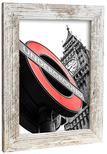 Bilderrahmen Fotorahmen 80x100 cm Vintage bilderrahmen zum aufhängen MDF picture frames Farbe und 40 verschiedene Größen wählbar ohne Passepartout Rahmen London