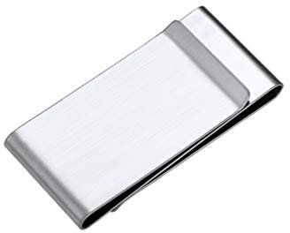 PROSTEEL Personalisiert Geldklammer zweilagige Geldscheinklammer Geldclip Edelstahl Visitenkarte Kreditkarte Geldscheine Brieftasche Halter Weihnachten Jahrestag für Männer, Silber