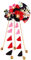 Pince à Cheveux Japonaise Épingle à Cheveux Japonaise Tsumami Kimono Fleur Cheveux Cravate Bande Pince Accessoires de Cheveux (Noir Et Rouge)
