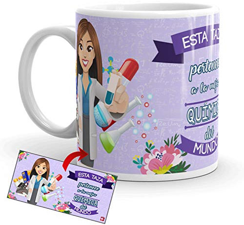 Kembilove Taza de Café de la Mejor Química – Taza de Desayuno para la Oficina – Taza de Café y Té para Profesionales – Tazas de Cerámica de Profesiones para Químicas