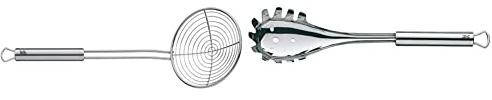 WMF Schaumlöffel 36,5 cm Profi Plus Cromargan Edelstahl rostfrei teilmattiert spülmaschinengeeignet & Nudellöffel 32 cm Profi Plus Cromargan Edelstahl rostfrei teilmattiert spülmaschinengeeignet