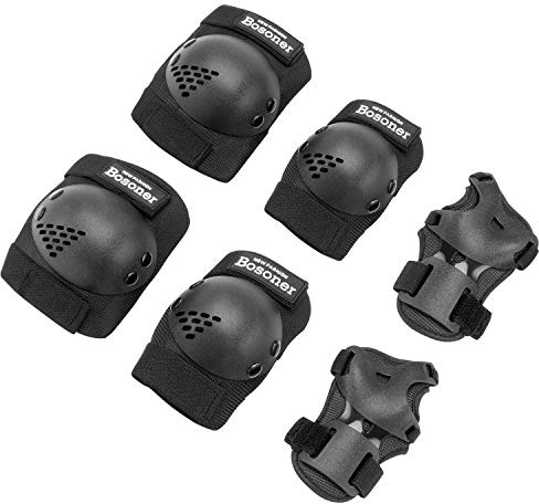 BOSONER Knee Pads for Kids，Knee and Elbow Pads Set 3-15 Years | knee and elbow pads for children, Roller Skates, Cycling, Skateboard, Inline Skatings, Scooter