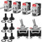Gebildet Kippschalter 10A/12VDC, 6A/24VDC, EIN/AUS Wippschalter, SPST 2-pin Rocker Toggle Switch mit Wasserdicht Schutzkappe, zum Auto KFZ LKW Boot (6 Pack, Schwarz)