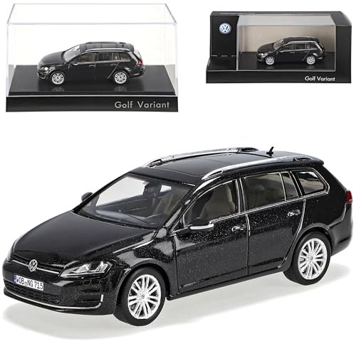 Volkwagen Golf VII 7 Variant Kombi Tief Schwarz Metallic Ab 2012 1/43 Herpa Modell Auto