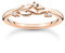 THOMAS SABO Ring Blätter mit Steinen vergoldetes Silber TR2376-416-14-48