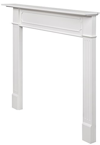 Pearl Mantels ARYB48520 Furniture for Your Fireplace, Premium Grade A MDF Mantel Surround, Crisp White Paint, Interior Opening 48 W x 42 H