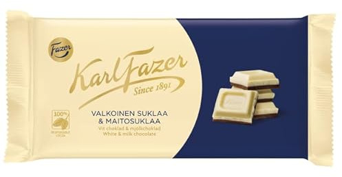 Fazer Karl Fazer White & Milchschokolade 40 Bars von 131 g 184 Unzen