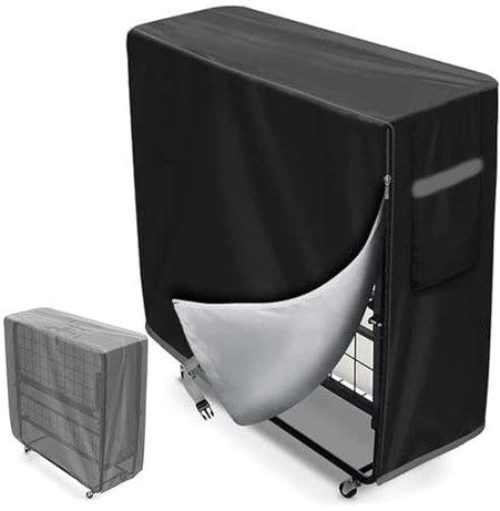 lulalula Copertura per letto pieghevole, antipolvere e impermeabile, con cerniera e coulisse regolabile (S-80 x 30,5 x 94 cm)