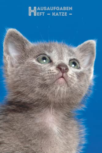 Hausaufgabenheft KATZE: Schülerkalender Jungen mädchen , Schulplaner schüler 120 Seiten , für ein Jahr mit Stundenplänen , Lustige Katze Cover Taschenbuch
