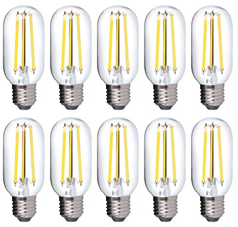 Maxkomfort - LED Leuchtmittel E27 10W T45 Ø45mm Filament Korn Kolben Röhre warmweiß - 10er Sets