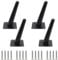 Cjueiom 6 Inch / 15cm Oblique Furniture Legs Black Set of 4, Mid-Century Couch Heavy Duty Coffee Table Legs, Tapered Chair Feet Metal Cabinet Replacement for Sofa Cupboard Ottoman