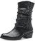 MARCO TOZZI Stivaletti Donna con Tacco in Pelle Sintetica con Fibbie, Black, 39 EU