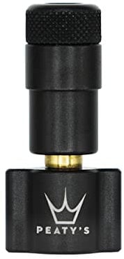 Peaty's CO2 Tyre Inflator Head Only - Unique Compact Straight Line Design for Maximum Airflow & Rapid Inflation, Presta Valve Compatible Bike Tire Pump for Mountain, Road & Gravel Bikes - Black