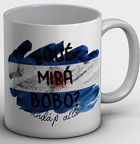 TengoTazas | Taza Que Miras Bobo. Taza con Dibujos y Texto. Taza de Cerámica Grande, de 330 ml. Taza Divertida y Colorida. Regalo Original