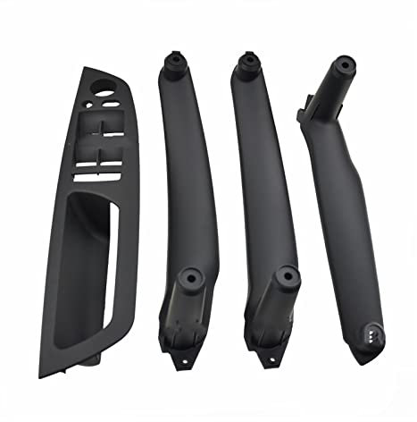 Interior Inside Door Handle for BMW E70 X5 E71 X6 Left Right Side Inner Interior Door Panel Handle Pull Cover Trim Armrest ( Color : Black 4pcs )