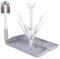 Ubbi On-The-Go Drying Rack and Brush Set, Includes Travel Case and Bottle Brush for Compact Storage, Holds Up to 8 Bottles, Baby Travel Accessories, Grey
