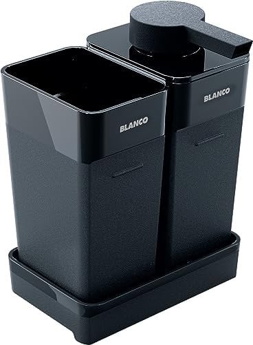 BLANCO Worktop Organizer Spülmittelspender | Seifenspender für Küchenspülen | 200 ml Füllmenge | Spülmittel, Seife, Reinigungsmittel | Reinigungscontainer für Utensilien & Abtropfschale