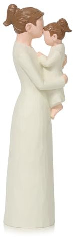 LEWOME Gifts for Mom, Mom and Daughter Figurines, Family Love Resin Figurine for Mom and Daughter, Mother Daughter Keepsake, Sculpted Hand-Painted Figure.