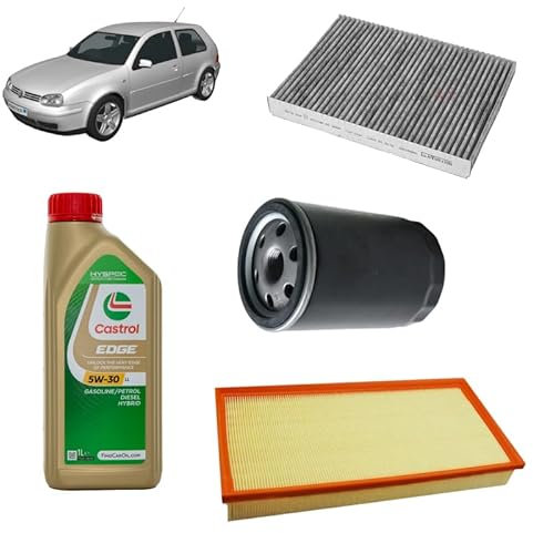 Kit tagliando 3 filtri + 5L olio Edge 5W30 LL per Volkswagen Golf 4 IV 1.6/1.6 FSI benzina