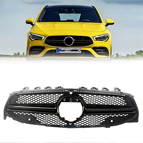 AMG Style Kühlergrill Schwarz Obere Stoßstange Haube Mesh Grid Für Benz CLA W118 2019.7-2022 Racing Grill CLA250 CLA35 CLA45
