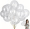 100 Stück Durchsichtige Luftballons, 12 Zoll Luftballons Transparente Helium, Transparente Latex Helium Ballons für Geburtstag Party