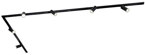Ledvion - Illuminazione su binario a LED 3M + 6 faretti su binario (nero, dimmerabile, attacco GU10)