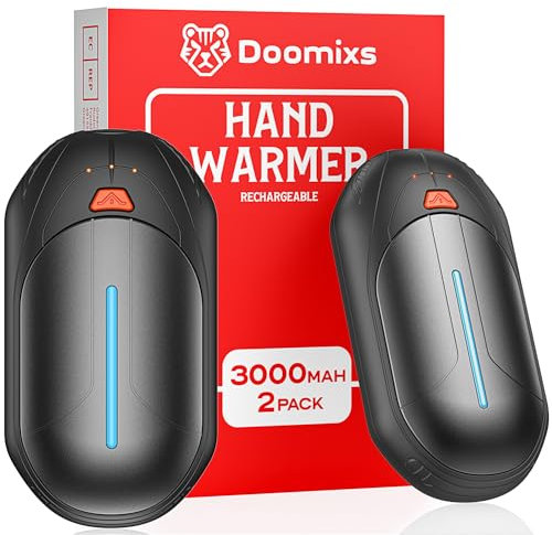 Calentadores de Manos Recargables Hand Heater - Calentador de Manos Reutilizables USB Portatil Mini Bolsillo 2 en 1 con 3 Modos de Calefacción Ajustables Regalos para Golf Camping Senderismo (2 Pack)