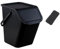 Go Practic Mülleimer Mit Deckel Küche 25 L Click-Function Kohlefilter Abfalleimer Mülltrensystem Abfallbehälter Recycling 1x25L Schwarz
