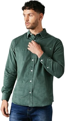 Maine Corduroy Long Sleeve Shirt, XXL, Green