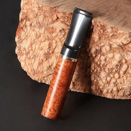 Bocchino per Sigaretta, Bocchino con filtro a carbone attivo da 9 mm, Filtro per Sigarette Legno Bocchino, adatto per sigarette fumo denso7.8mm,con10 filtri gratuiti(C)