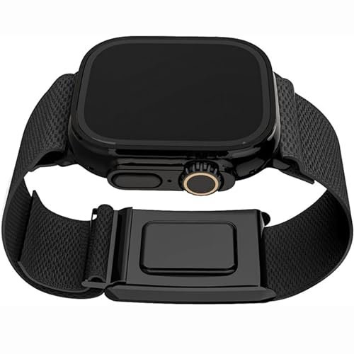Premium SuperKnit - Cinturino per Apple Watch e Whoop 4.0, ultra morbido, ad alte prestazioni, confortevole, traspirante e durevole, compatibile con Apple Watch e Whoop 4.0 (nero) 42 mm, 45 mm, 49 mm,