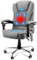 YODOLLA Office Chair Heated Massage, High Back Executive Desk Chairs with 7-Point Vibration, Adjustable Swivel & Lumbar Support, Grey