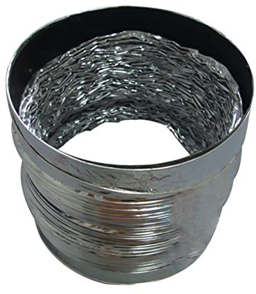 SOIMISS Conduit D'évacuation en Aluminium Argenté Résistant la Chaleur, Conduit D'air Flexible Rétractable pour Ventilation en Salles Médicales et Culture Indoor