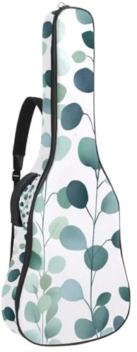Tasche für Akustikgitarren, weicher Gitarrenkoffer mit 2 Taschen und Schlaufe zum Aufhängen auf der Rückseite, für 101,6 cm, 104,7 cm, 106,7 cm, 42 Zoll E-Bass, klassische Gitarren, Blau und Orange
