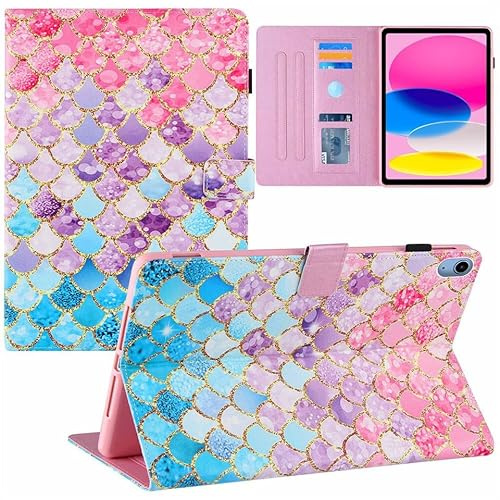Generic Compatibile per iPad Air 4a generazione 10.9 2020 (colore: scale colorate) Smart Leather magnetica Flip back case
