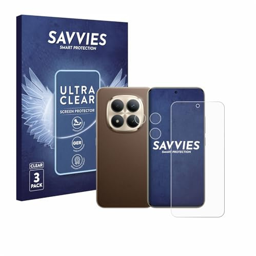 Savvies Schutzfolie für Xiaomi Redmi Note 15 Pro Plus 5G | (Display+Kamera) 6 Stück Transparenter Displayschutz Made in Germany Ultra-Klar Displayschutz-Folie